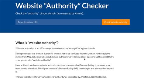 ahrefs authority checker.
